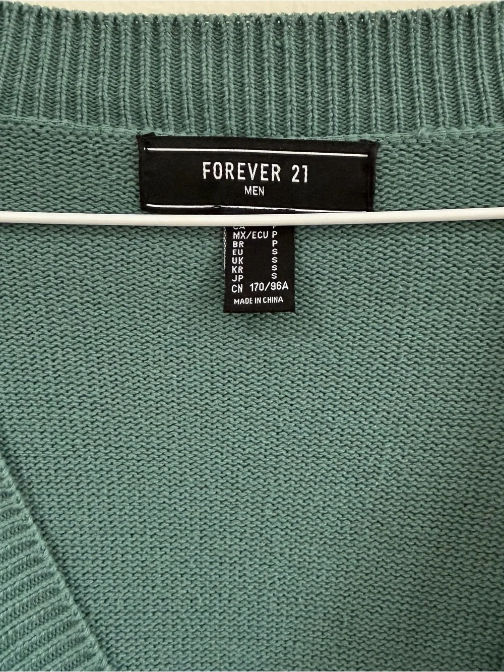 Teal Green Button-Up Cardigan
